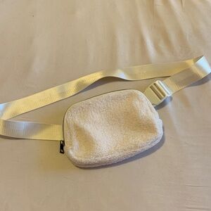 Cream Sherpa Fanny Pack